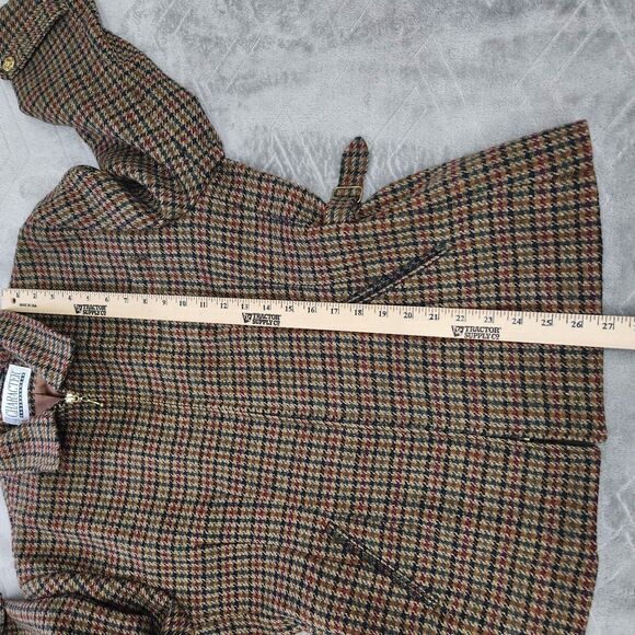 Vintage Character Suburban Wear Houndstooth Wool Lined Tailored Blazer Jacket 12 - Picture 12 of 16